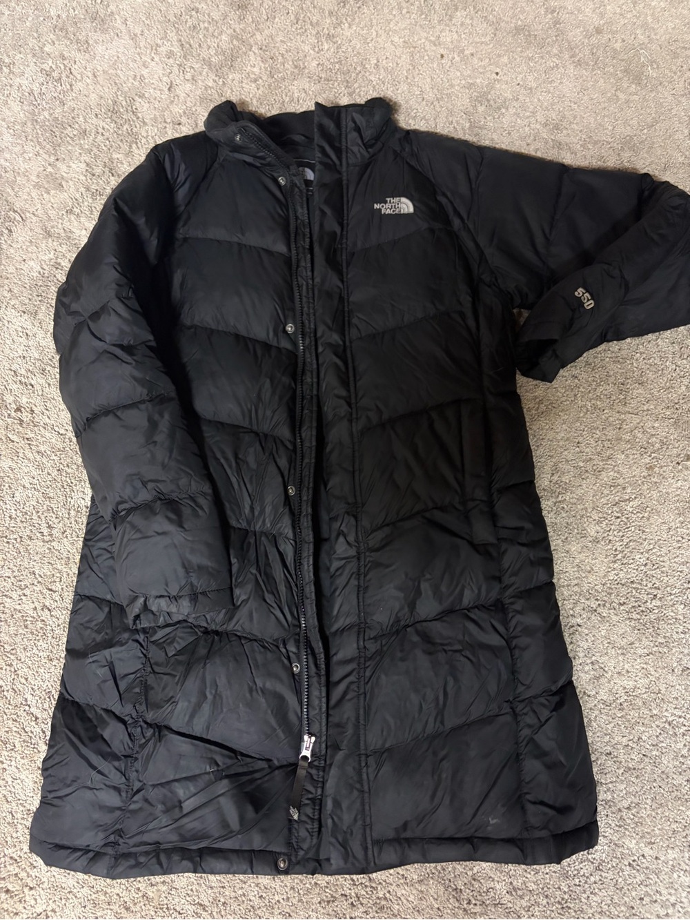 The North Face Kids Black Long Puffer Jacket